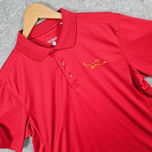 Clique Mens Red Short Sleeve Boy Scouts Daniel Webster Council Polo Shirt Size M